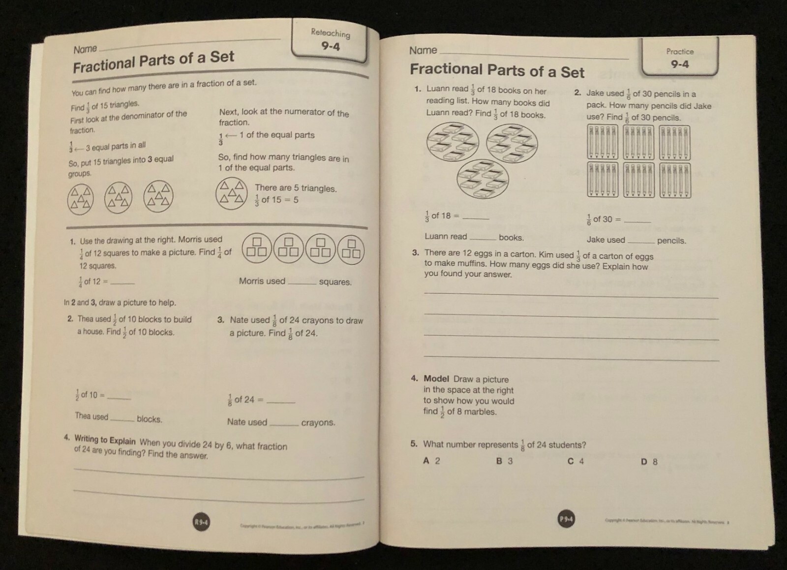 3rd Grade - TEACHER'S RESOURCE MASTERS (5 book set) (2012, Pearson)