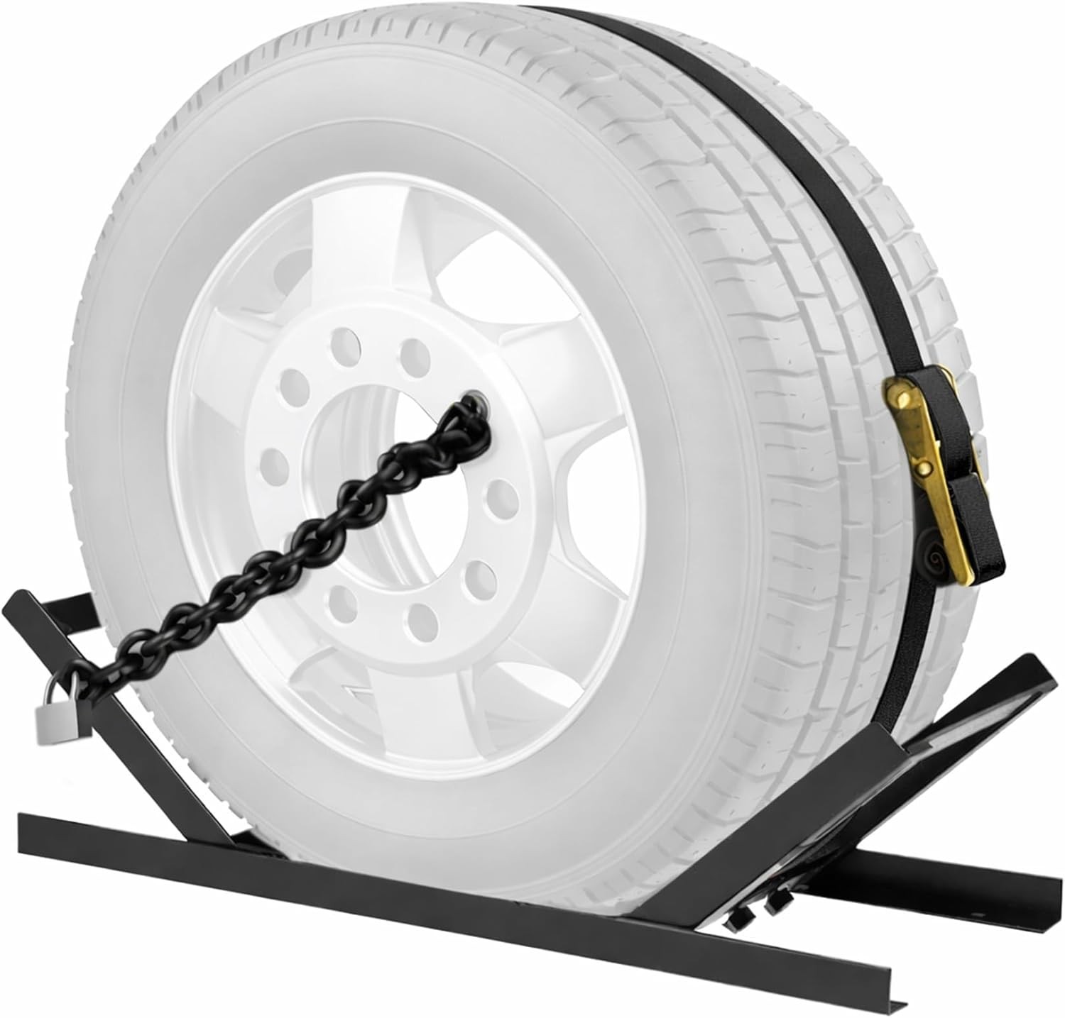 ECOTRIC Semi Truck Spare Tire Rack Commercial Truck Tire Storage Rack Tractor Tr