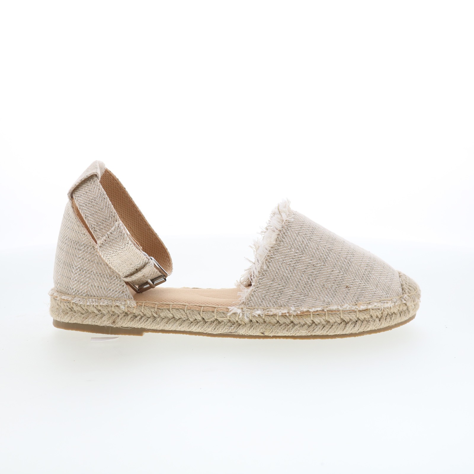 Minnetonka Prima 60650 Womens Beige Canvas Slip On Espadrille Flats Shoes