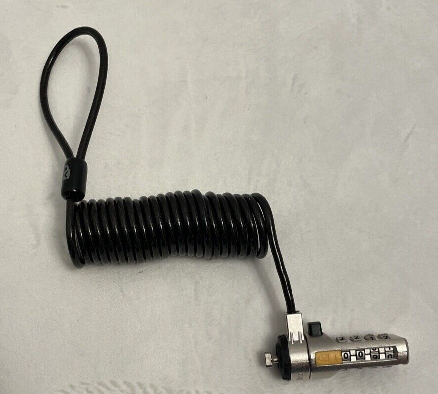 Kensington Portable Combination Lock Laptop Devices Coiled Cable