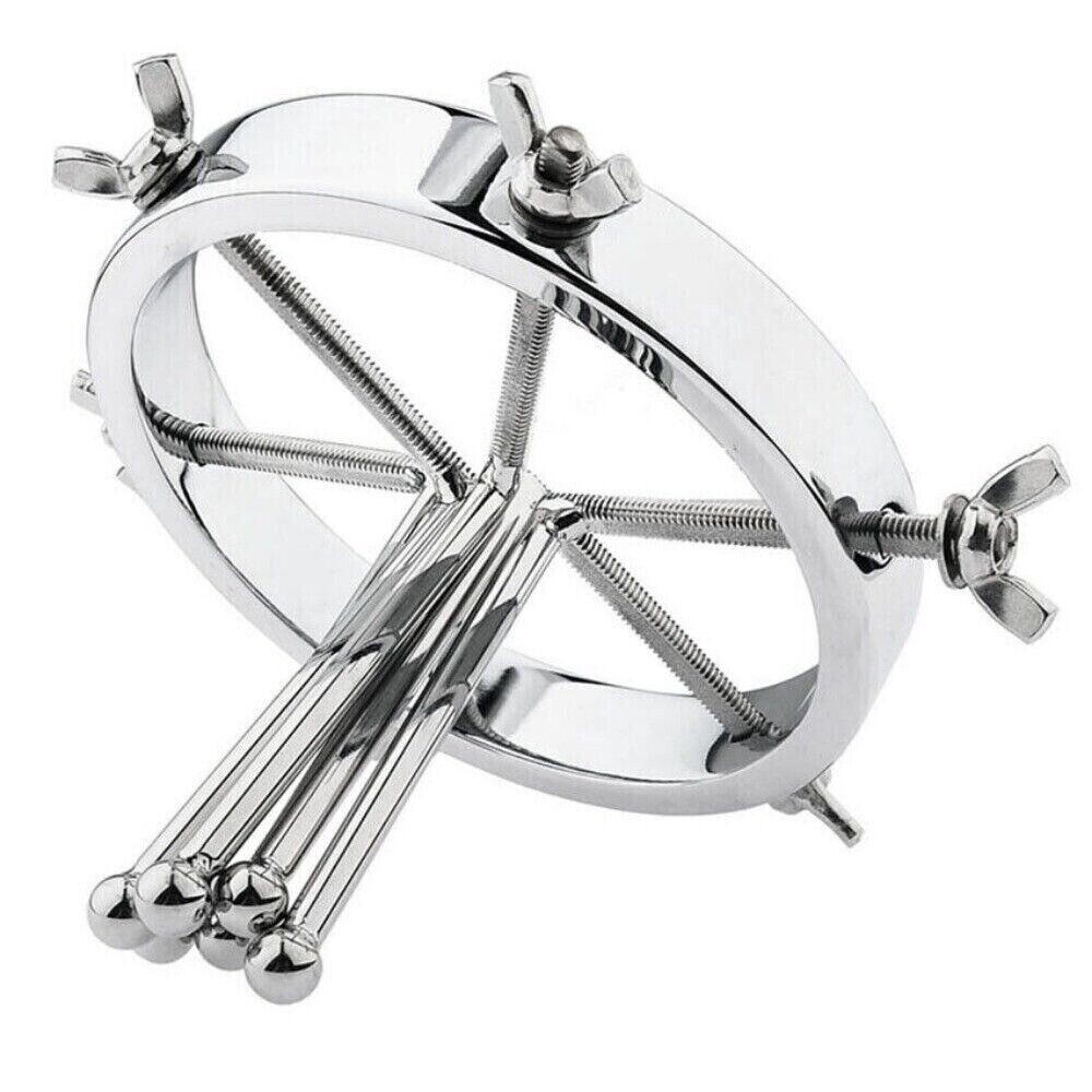 BDSM Chastity Adjustable Speculum Stainless Steel Dilator Expander Spreader Ring
