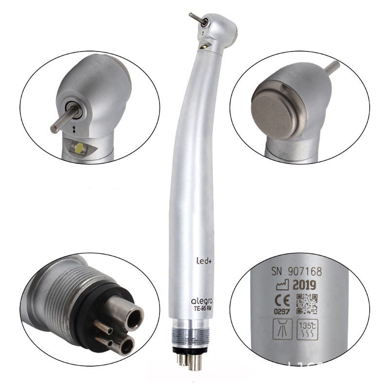 Dental LED+ E-Generator High Speed Handpiece 4H Air Turbine Self Power Fit TE-95