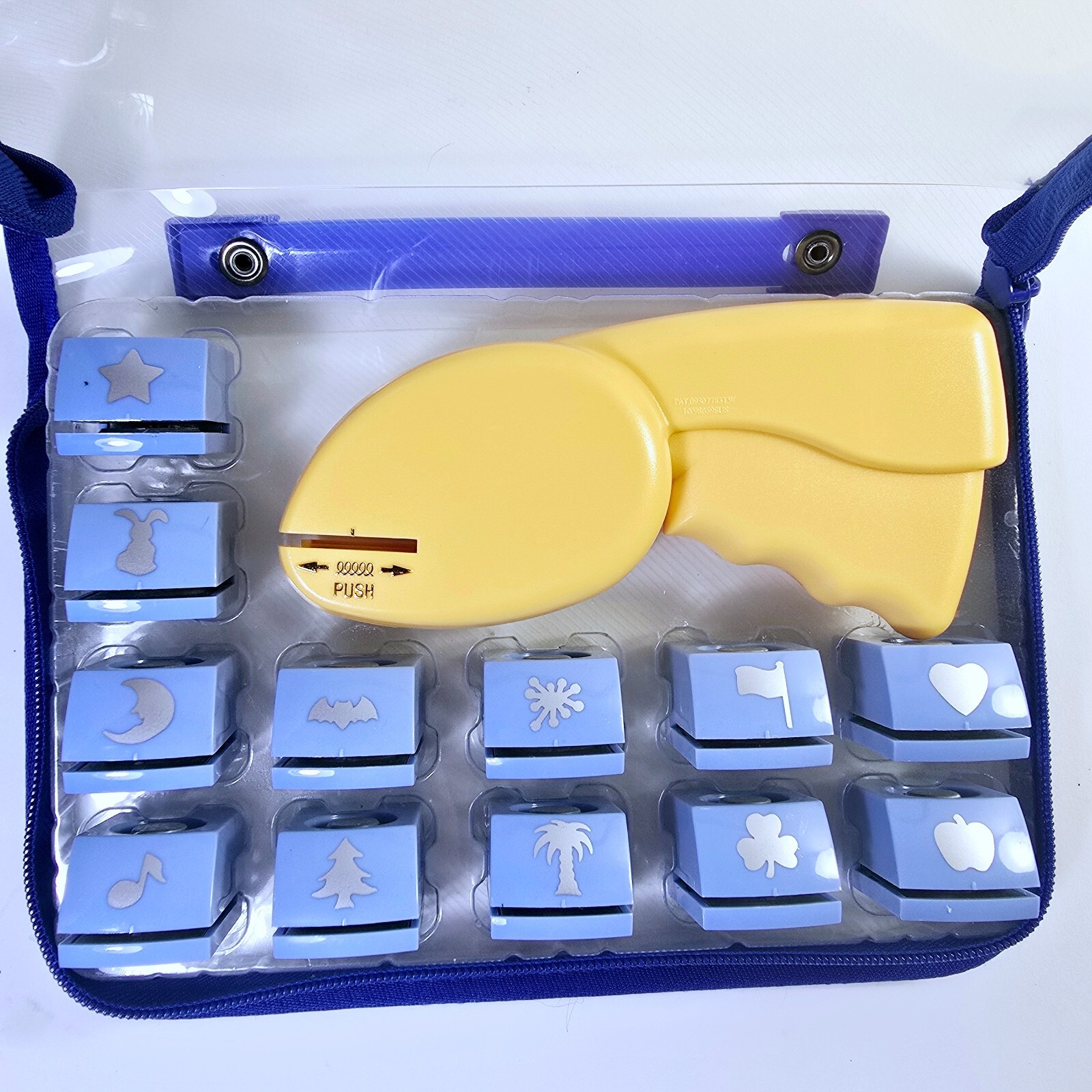 Kraftix Magnetic Interchangeable Paper Punching Tool with 12 Punches & Case