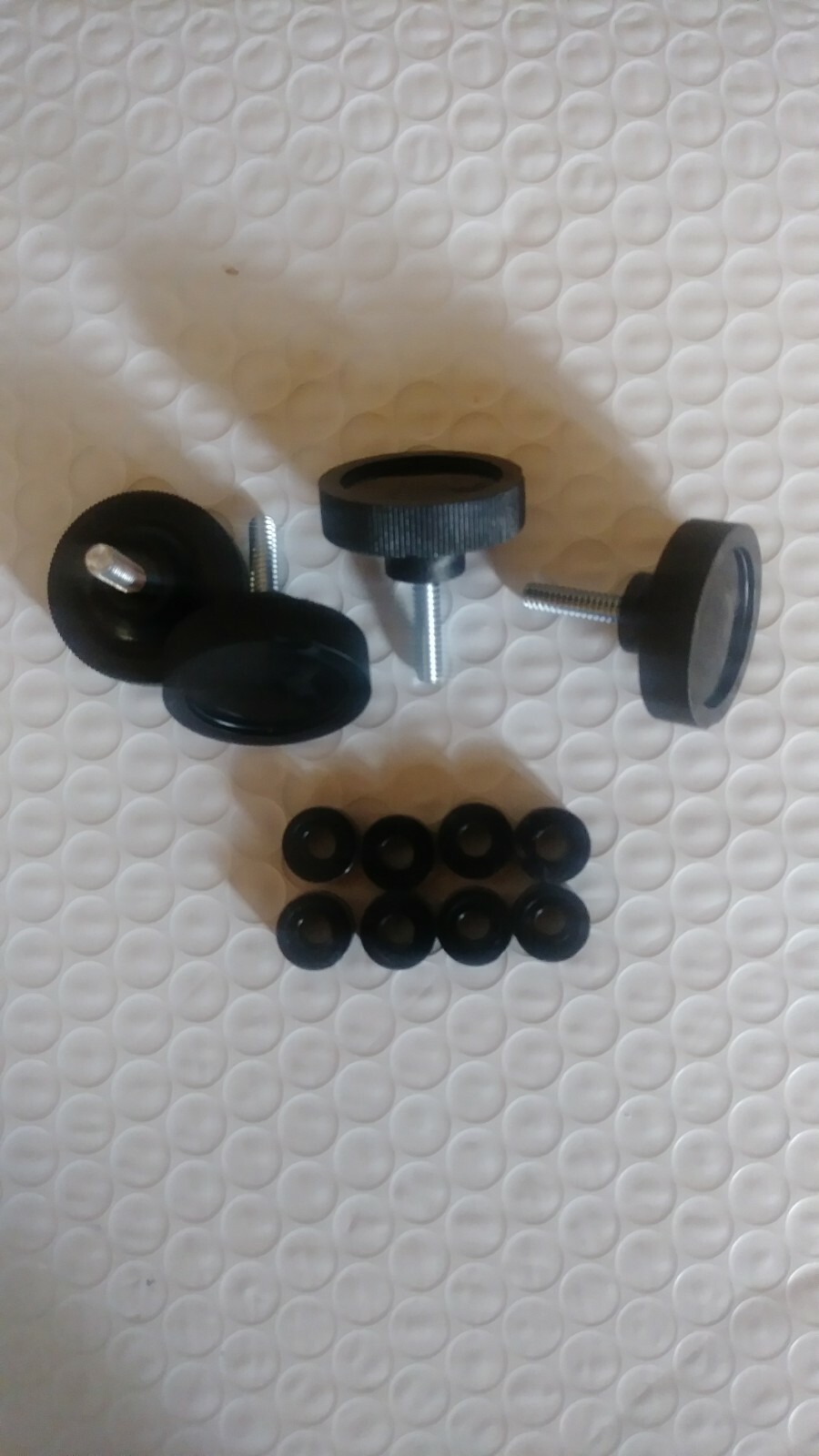 Oneida Eagle Bow OEM Black Quiver Knobs with spacers NOS one has Eagle head logo