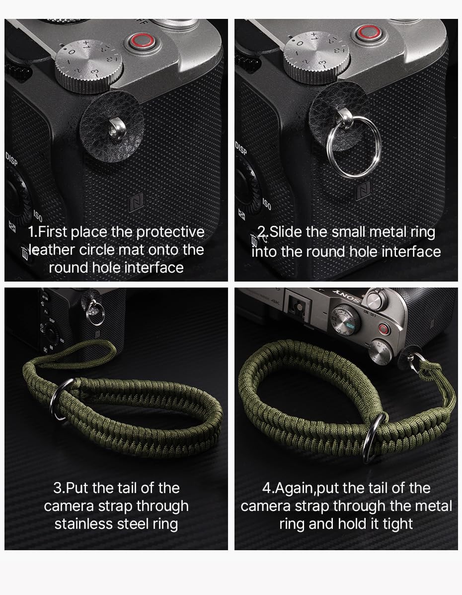 HAOQUOOU Camera Wrist Strap for Mirrorless Cameras, Quick Release Camera Wris...