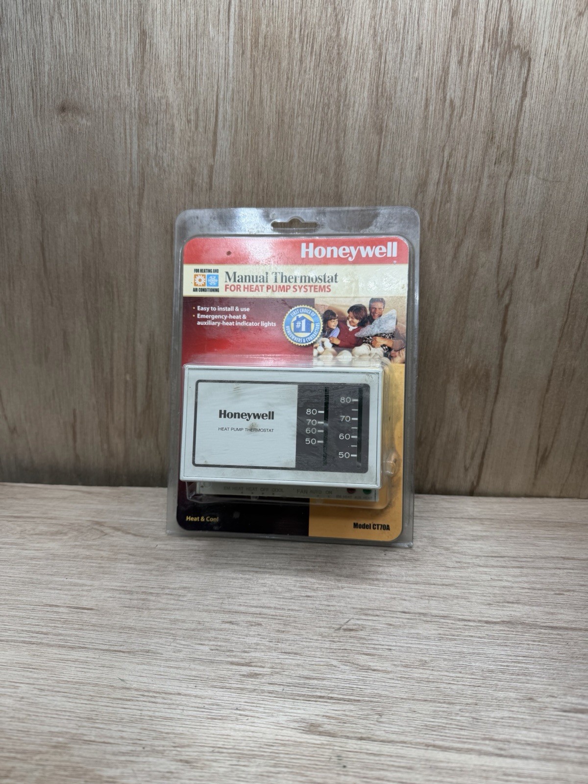 Honeywell Heat Pump Manual Thermostat CT70A Heating AC Unit New Old Stock Sealed
