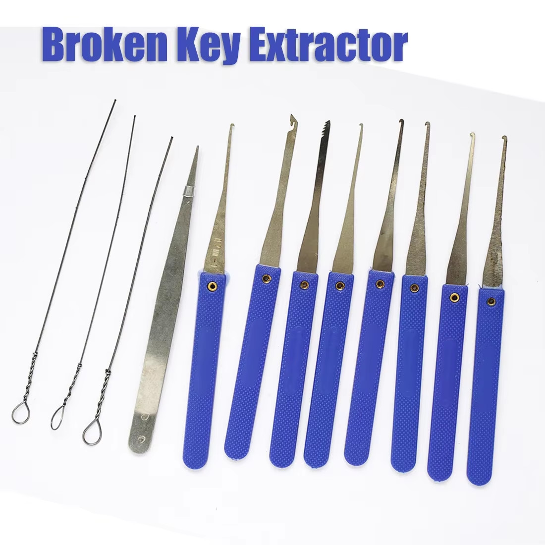 18-in-1 Broken Key Extractor Tool Kit w/ Tension Wrench for Home Use