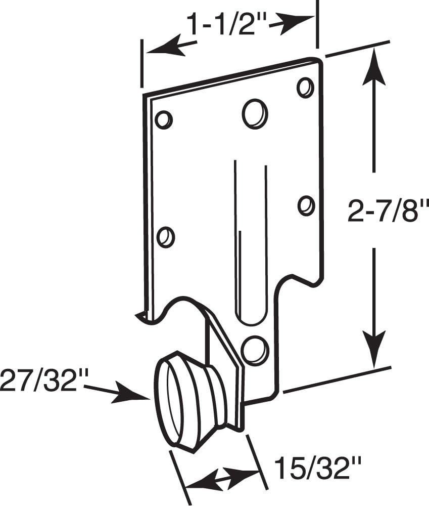 2 Pack Steel Bracket Drawer Track Roller