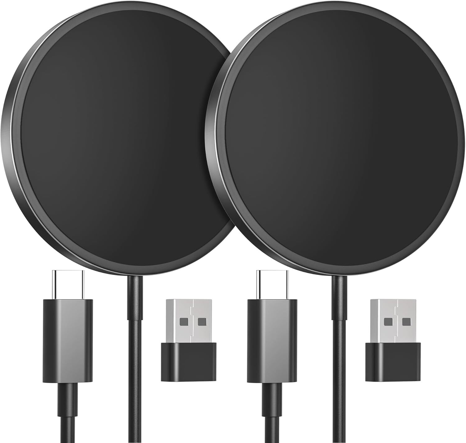 2 Pack Magnetic Charger, MagEase 15W Magnetic Charger For iPhone And Air Pods