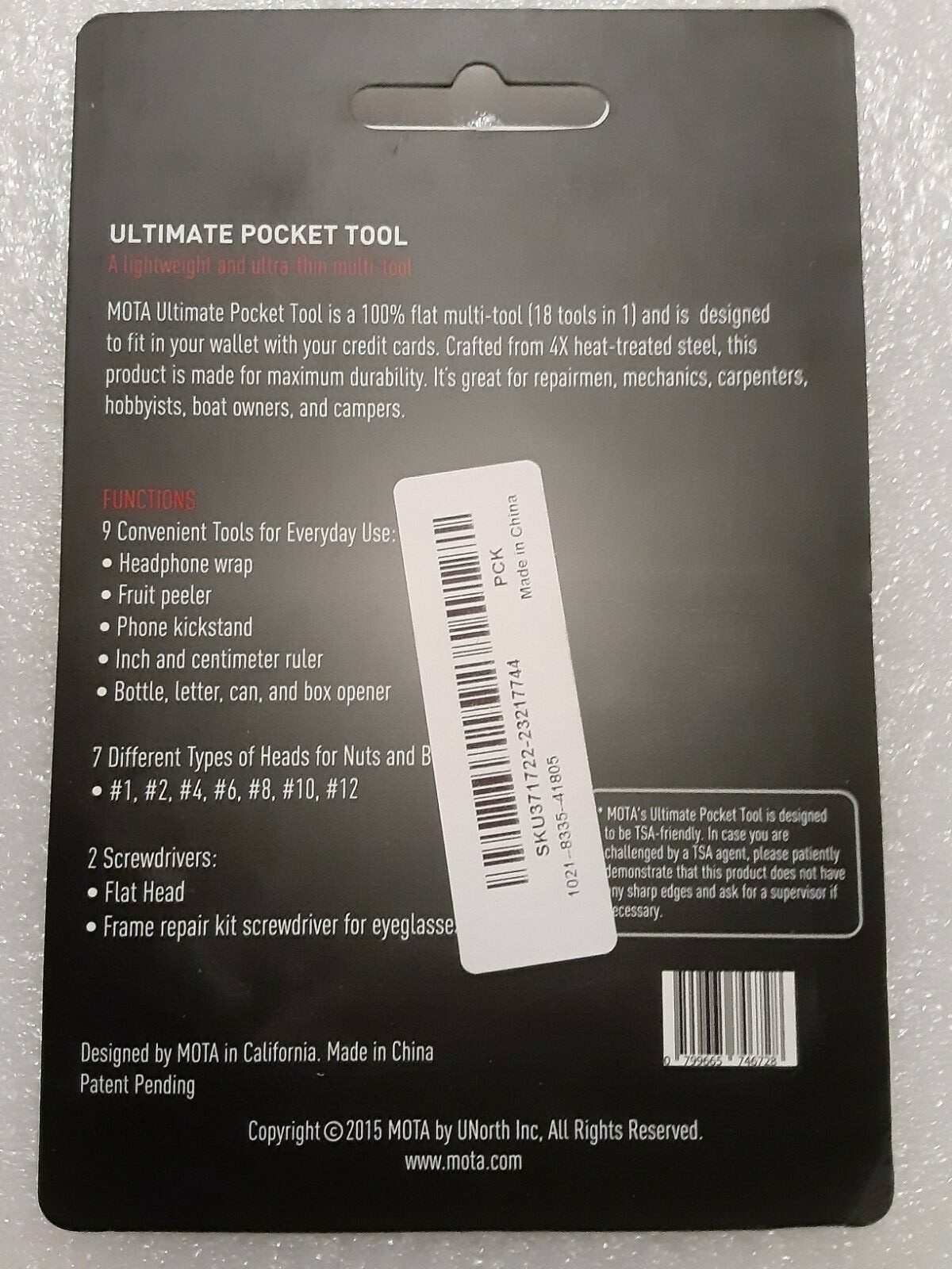Ultimate Pocket Tool (18-in-1 Lion Head Multi-tool) TWO PACK