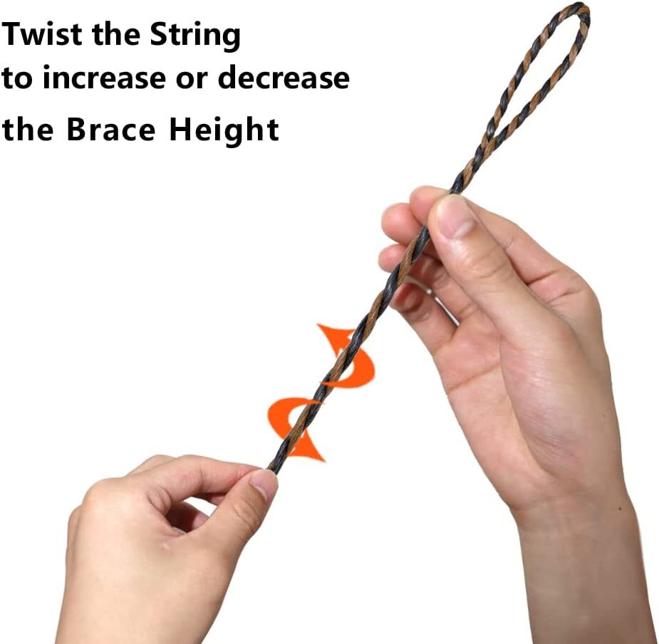 Archery Bowstring Adjustable Length Recurve bow Longbow 16 Strands 56-68''