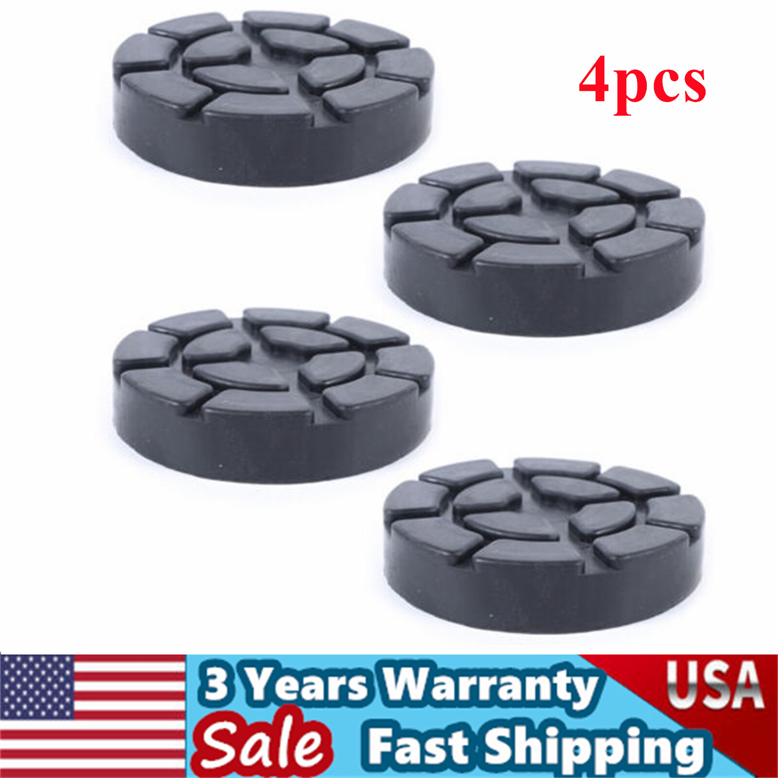 4 x Round Rubber Arm Pads Lift Pad For Fit Auto Lift Car Truck Hoist Heavy Duty