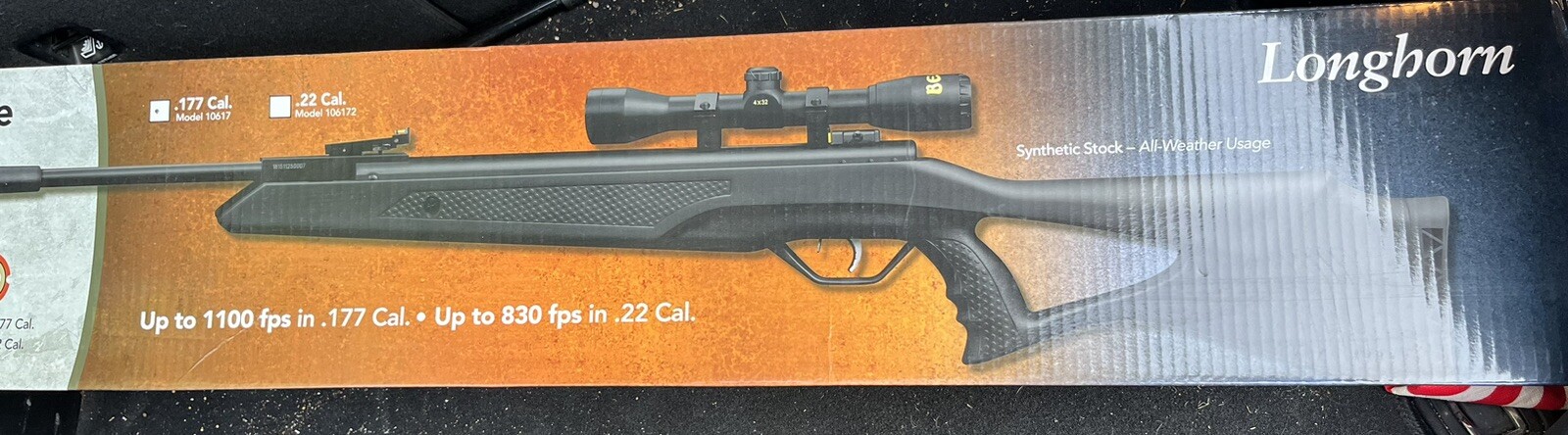 Beeman Longhorn 10617 .177 Cal Spring-Piston Break Barrel Pellet Air Rifle
