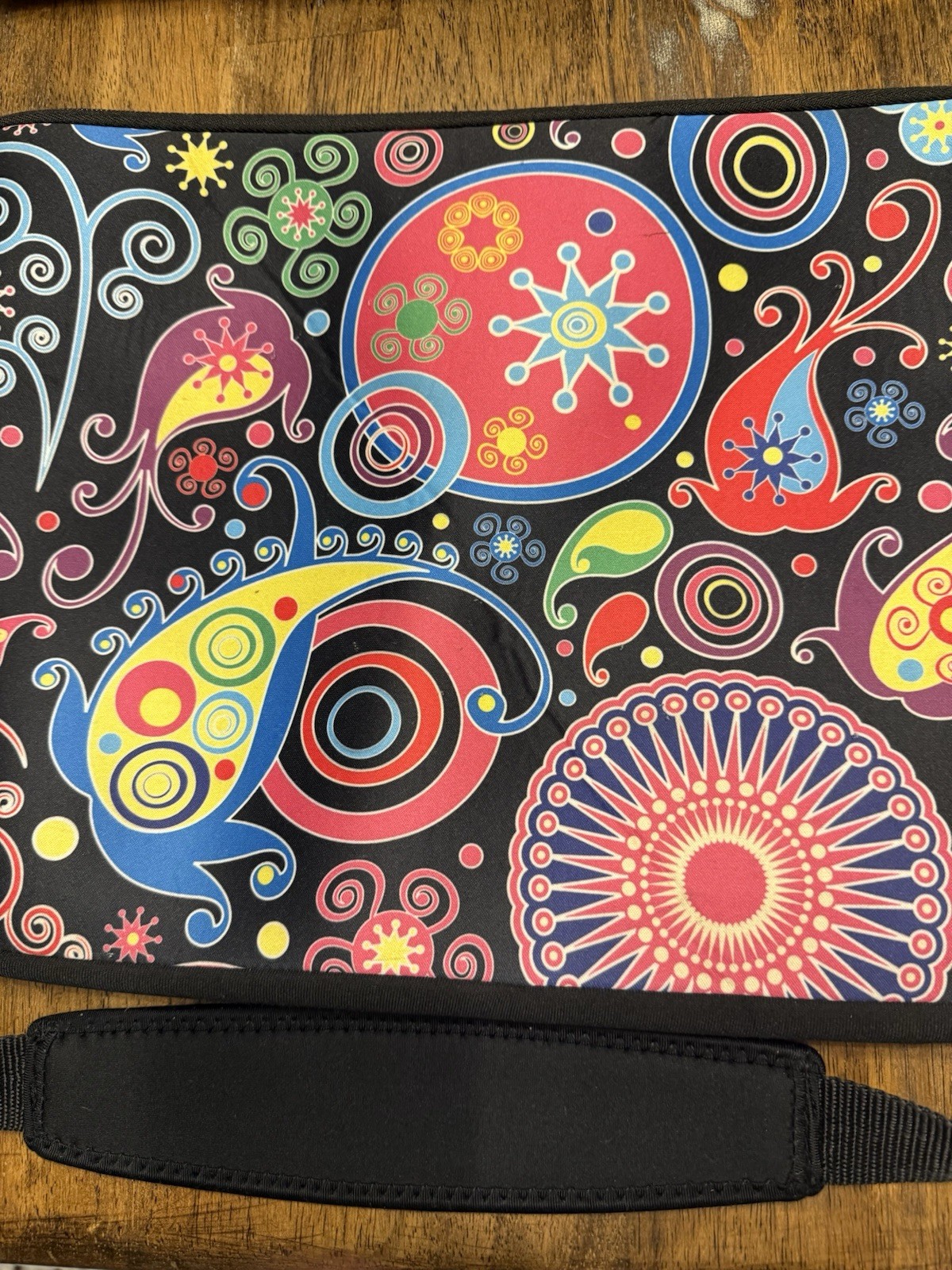 Laptop Sleeve Case Funkadelic Pattern Neoprene Bag Preowned VG Condition