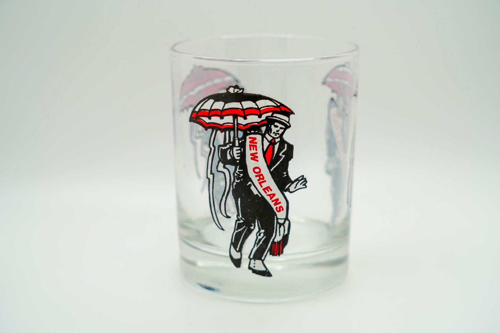 Vintage Strange New Orleans Whiskey Glass 4" B10