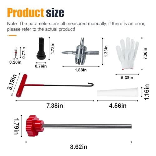 Quick Change Tire Valve Stem Tool Kit, Tire Valve Core Remover Quickly Red