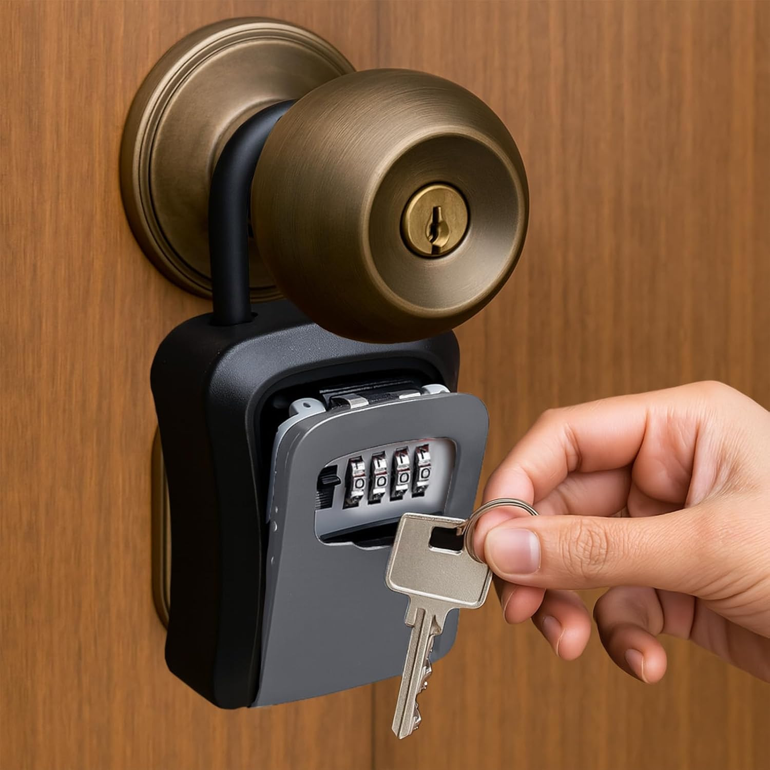 Wall Mount Password Key Box Resettable Code Safe Portable Home Security Lock Box