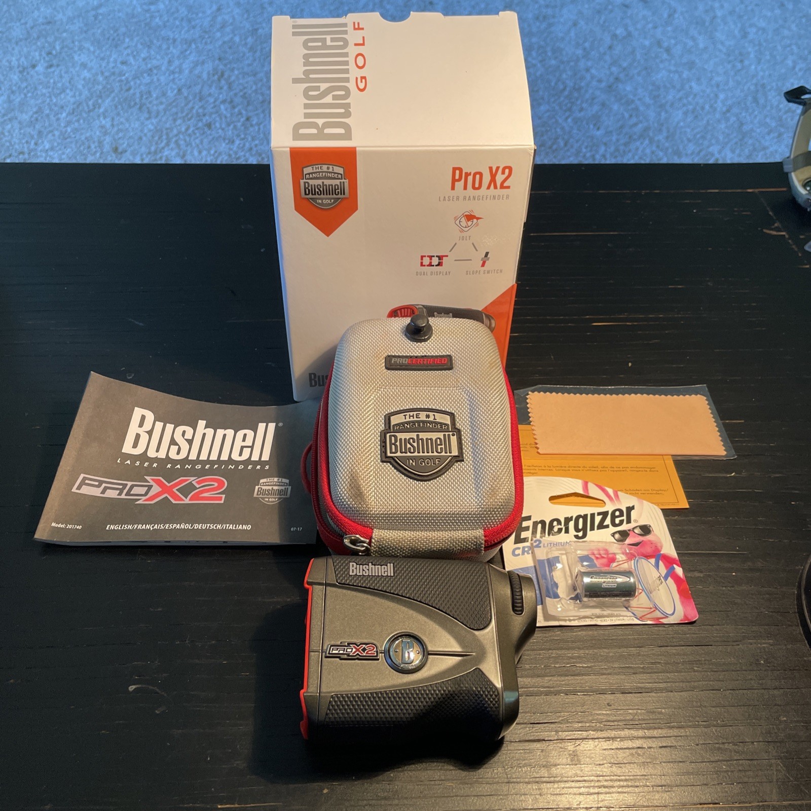 Bushnell Pro X2 Slope Edition Laser Golf Rangefinder Case & Box READ