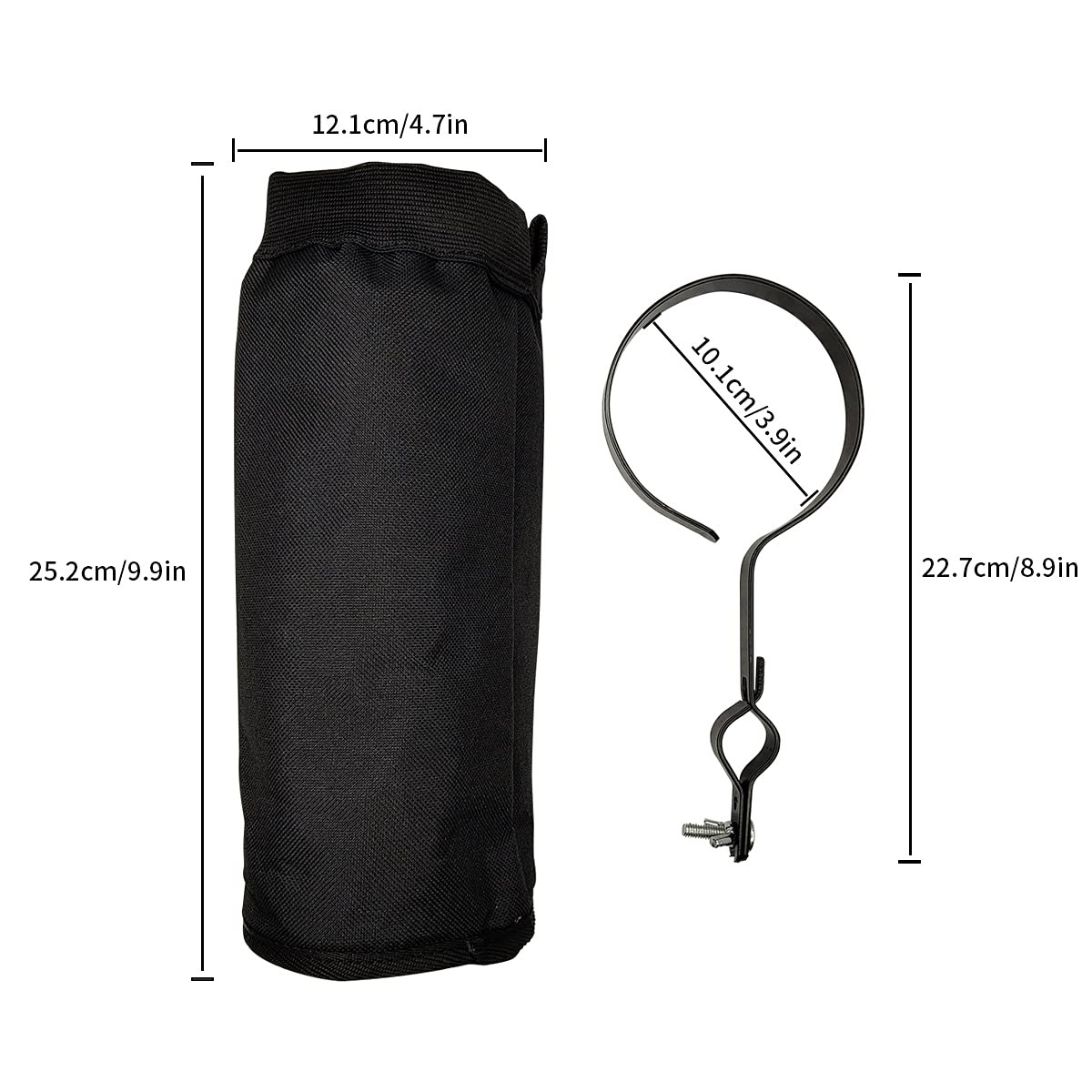 Drumstick Container Bag, Drum Stick Holder Nylon Bag for black