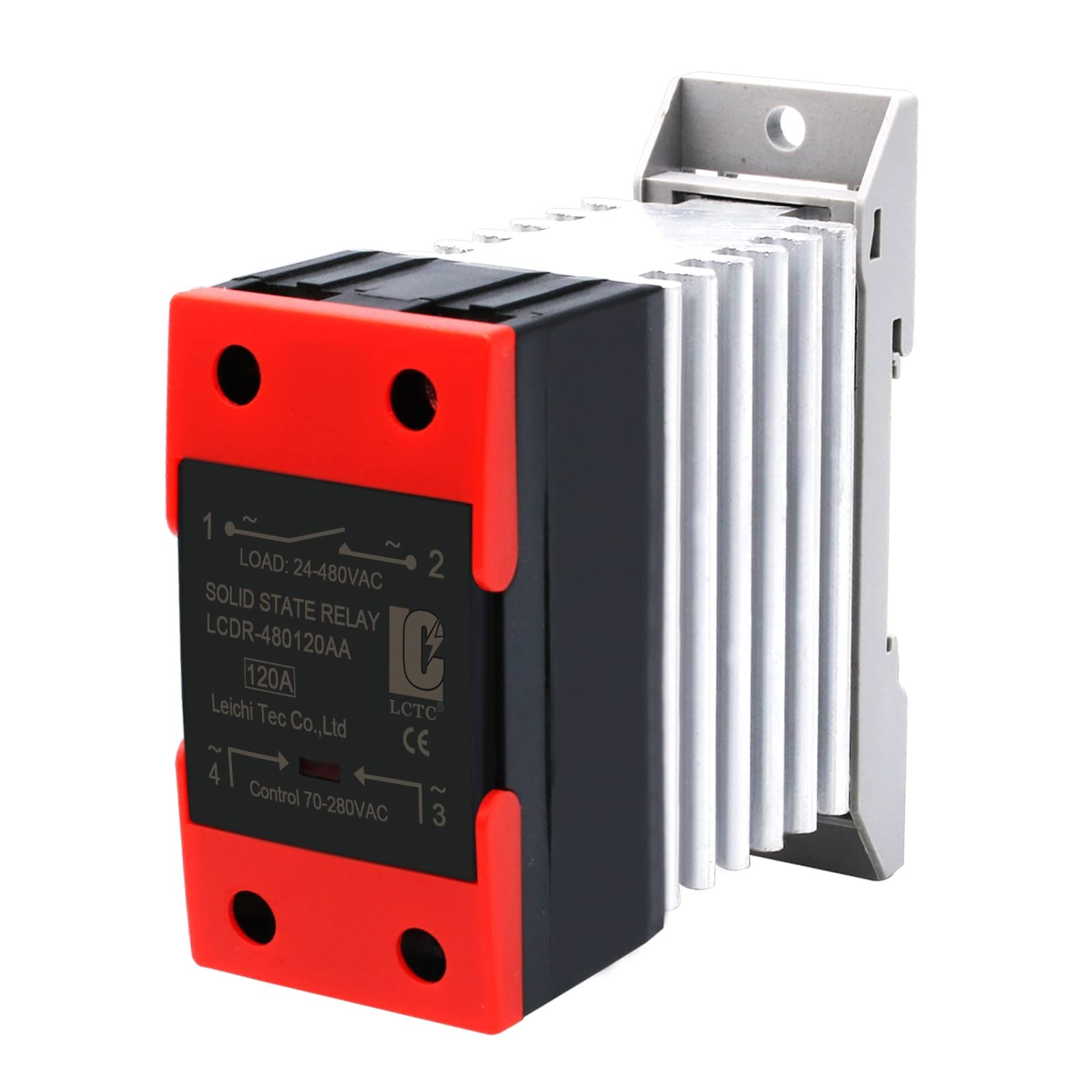 DIN Rail Mount Solid State Relay SSR Single Phase AC To AC 120A 60A 20A Load