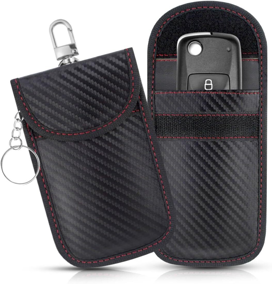 2 Pack Faraday Car Keycase Protective Bag rfid Signal Blocking Key Fob...