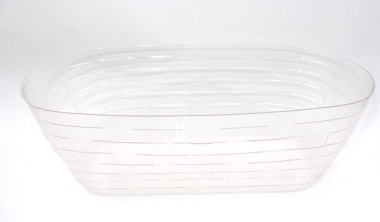 SINGLE HANDLE LONGABERGER BASKET W/ CHORE DIVIDER, PLASTIC & FABRIC LINERS 1999