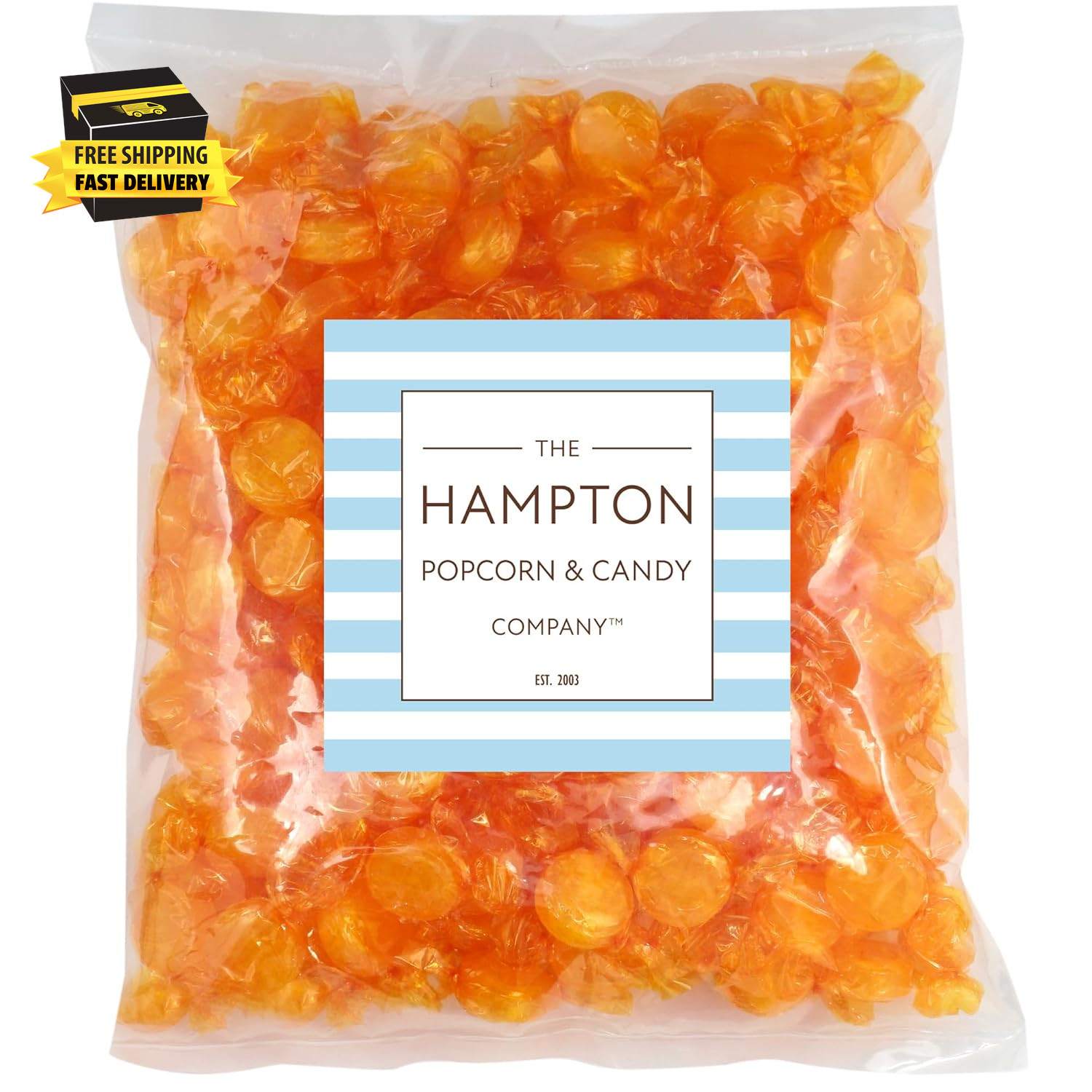 Butterscotch Hard Candy - 2Lb Bulk Bag (Approx. 150 Pcs) - Individually Wrapped