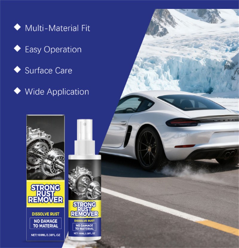 100ml Heavy Duty Rust Remover Spray for Metal - Multipurpose Rust Stain Cleaner