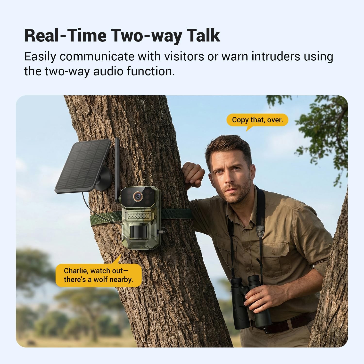 Hubposh 4G LTE Cellular Solar Security Camera Camouflage