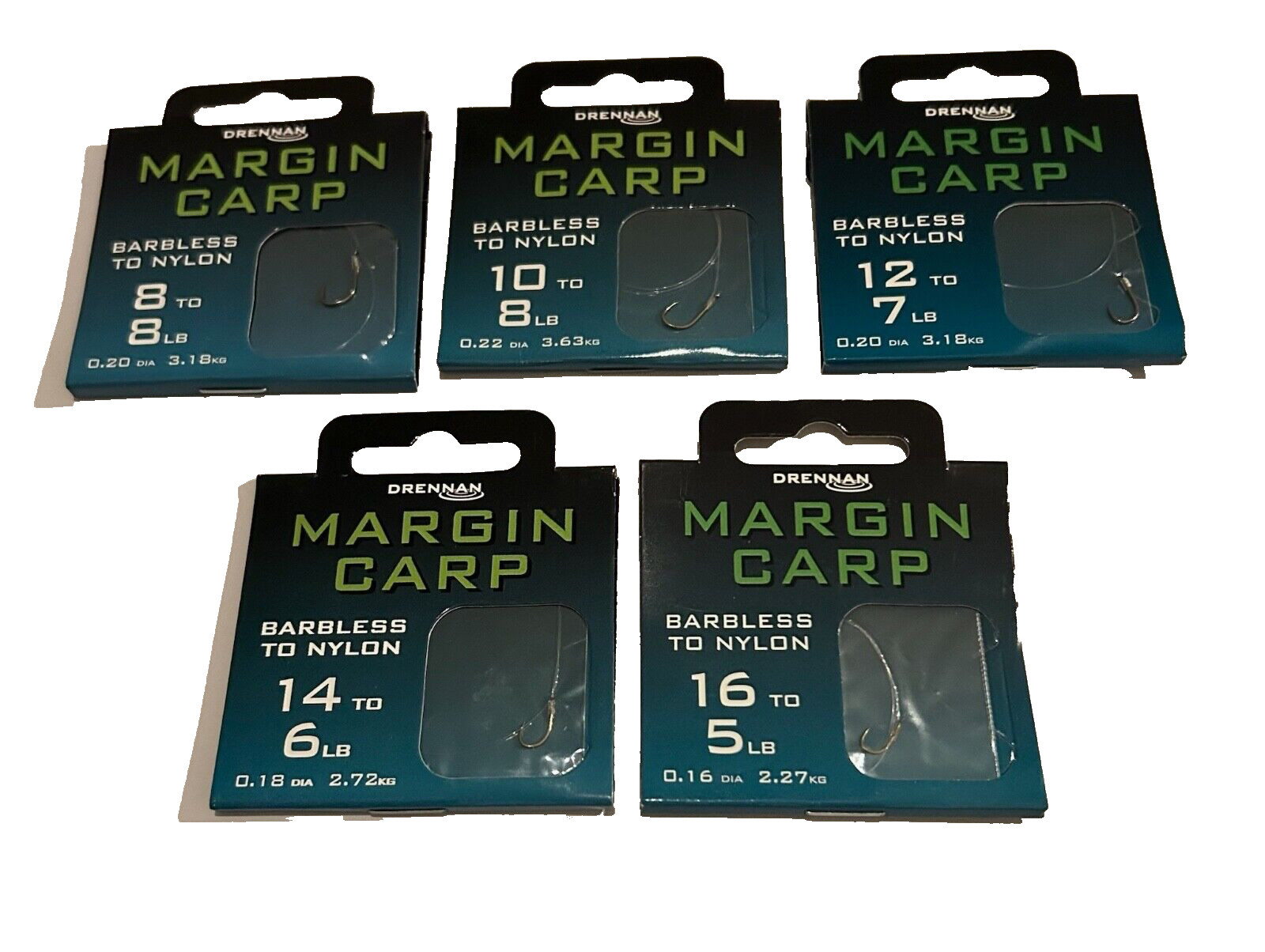 Drennan Margin Carp Barbless Hooks To Nylon