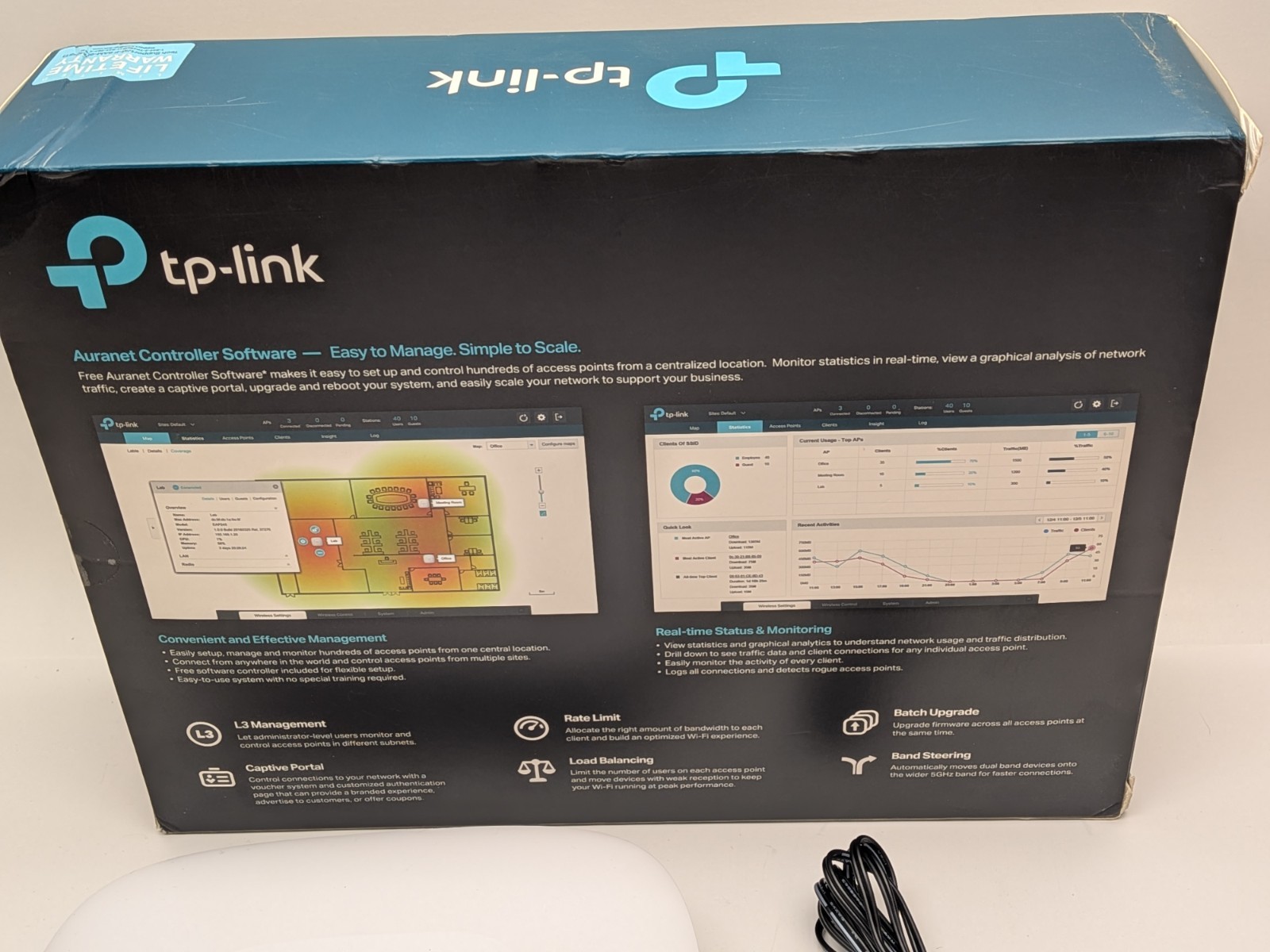 TP-Link AC1200 Wireless Dual Band EAP225(US) Gigabit Ceiling Mount Access Point