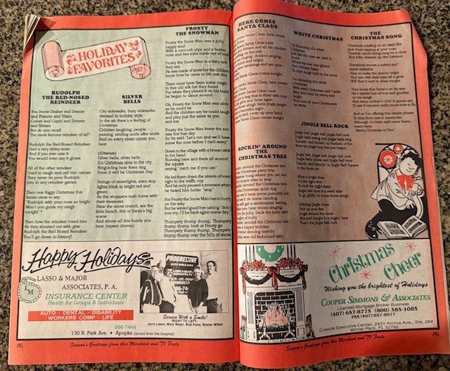 Christmas Booklet from 1996