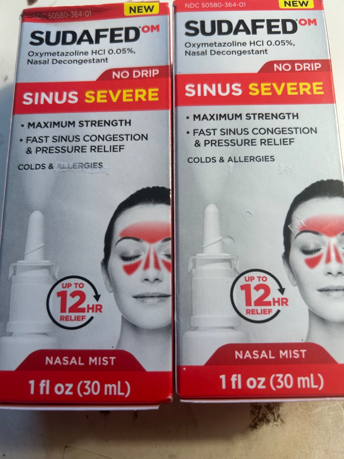 Sudafed Sinus Severe 1oz Original Nasal Spray 12 Hour Nose Stuffy  Decongestant