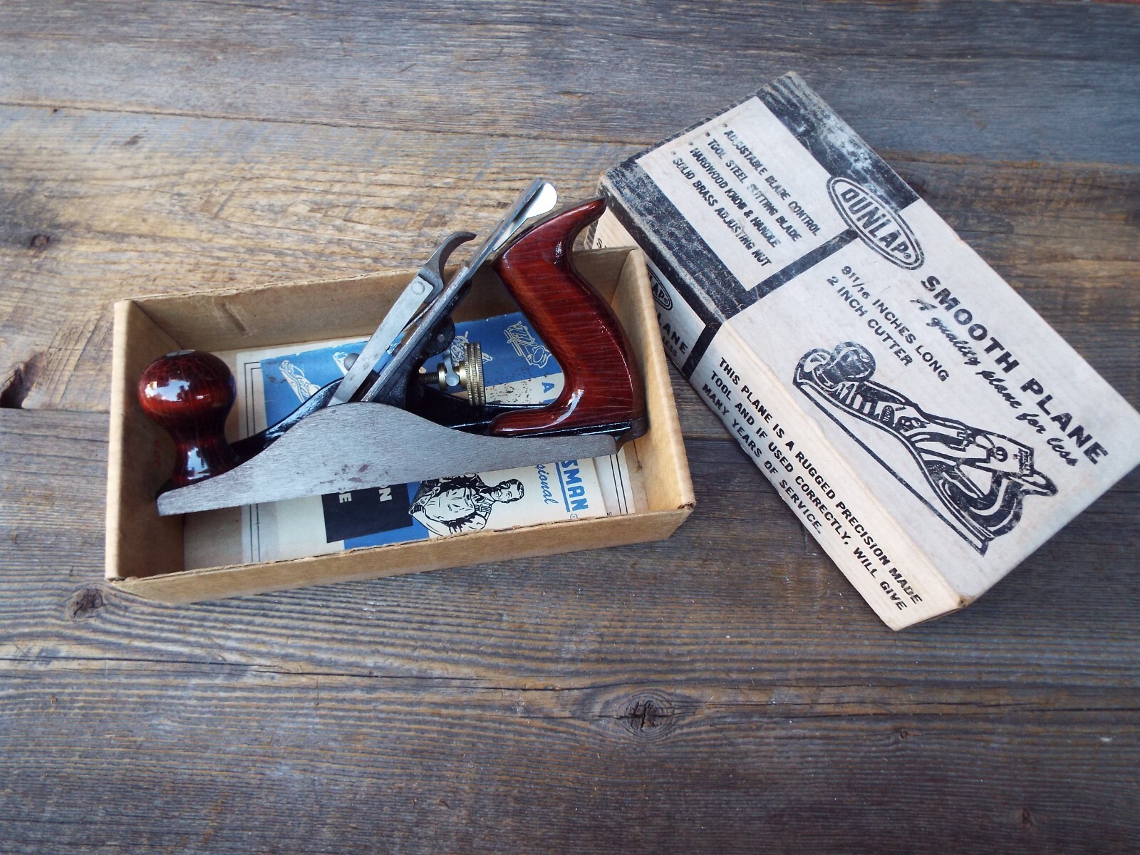 Sears Craftsman Dunlap No. 3738 Smooth Plane w/ Original Box & Paperwork