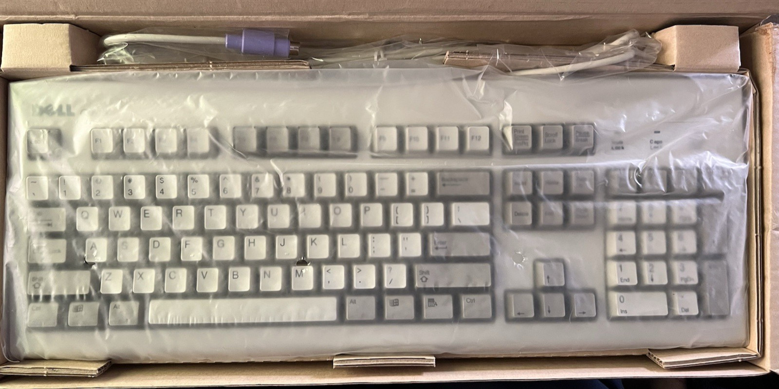 Vintage Dell PS/2 Keyboard 0463CD Beige New in Box
