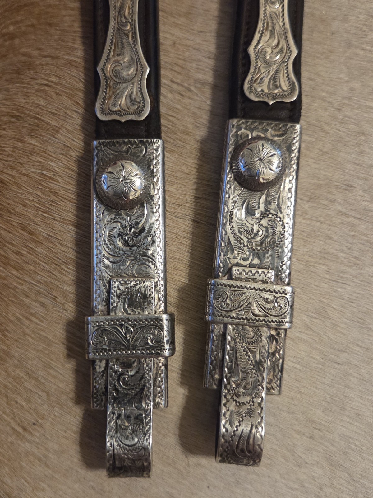 "MSI" VTG STERLING SILVER STATEMENT SHOW HEADSTALL EAR BIT CLIP BRIDLE