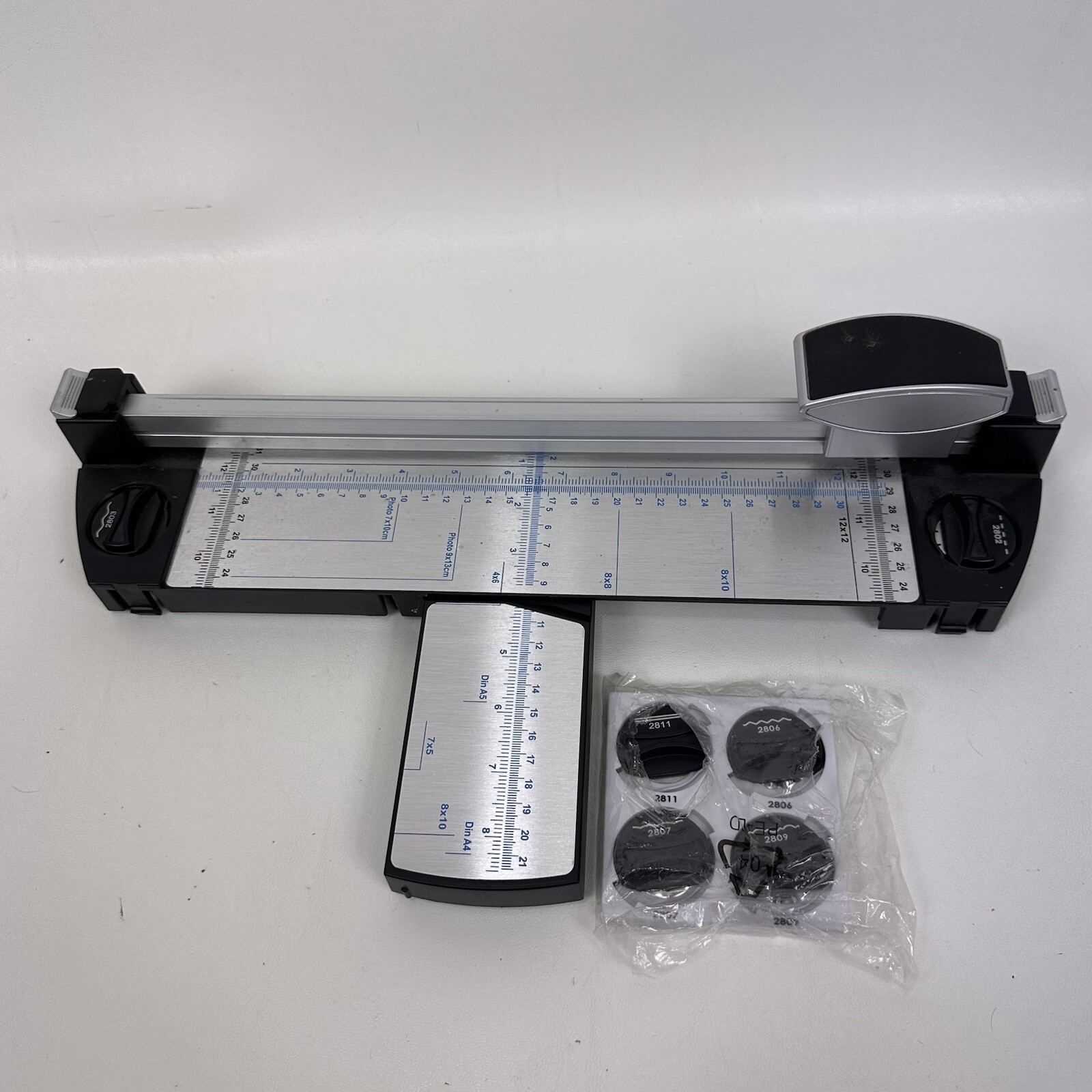 Sliding Paper Cutter 12” Multiple Blades 7 Total Blades