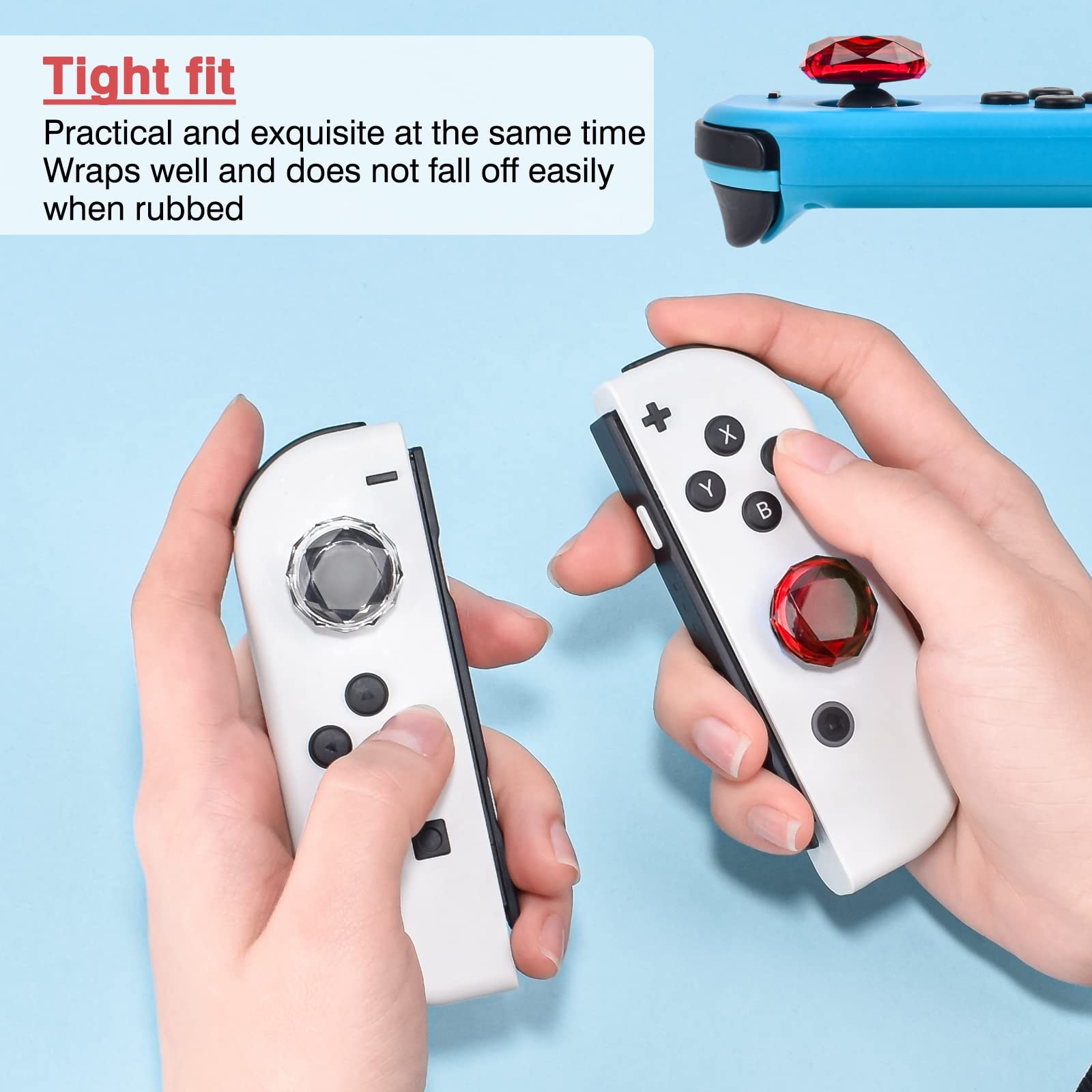 DLseego Clear Red Switch thumb grips