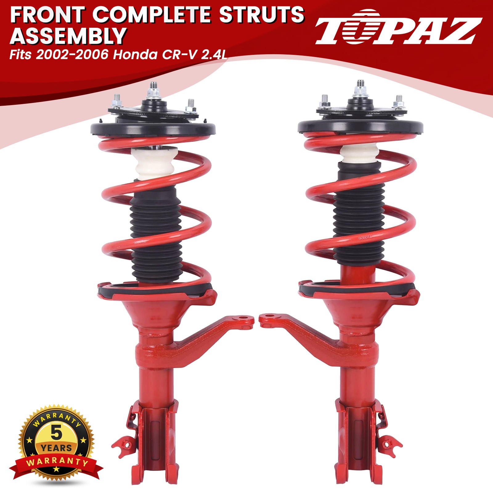 Pair Front Struts w/Coil Spring Assembly for 2002 2003 2004 2005 2006 Honda CR-V