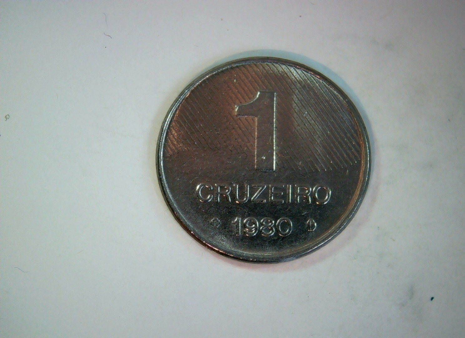 Brazil 1980 1 Cruzeiro Brazil 1 Cruzeiro (Second Cruzeiro) - diagonal lines / ma