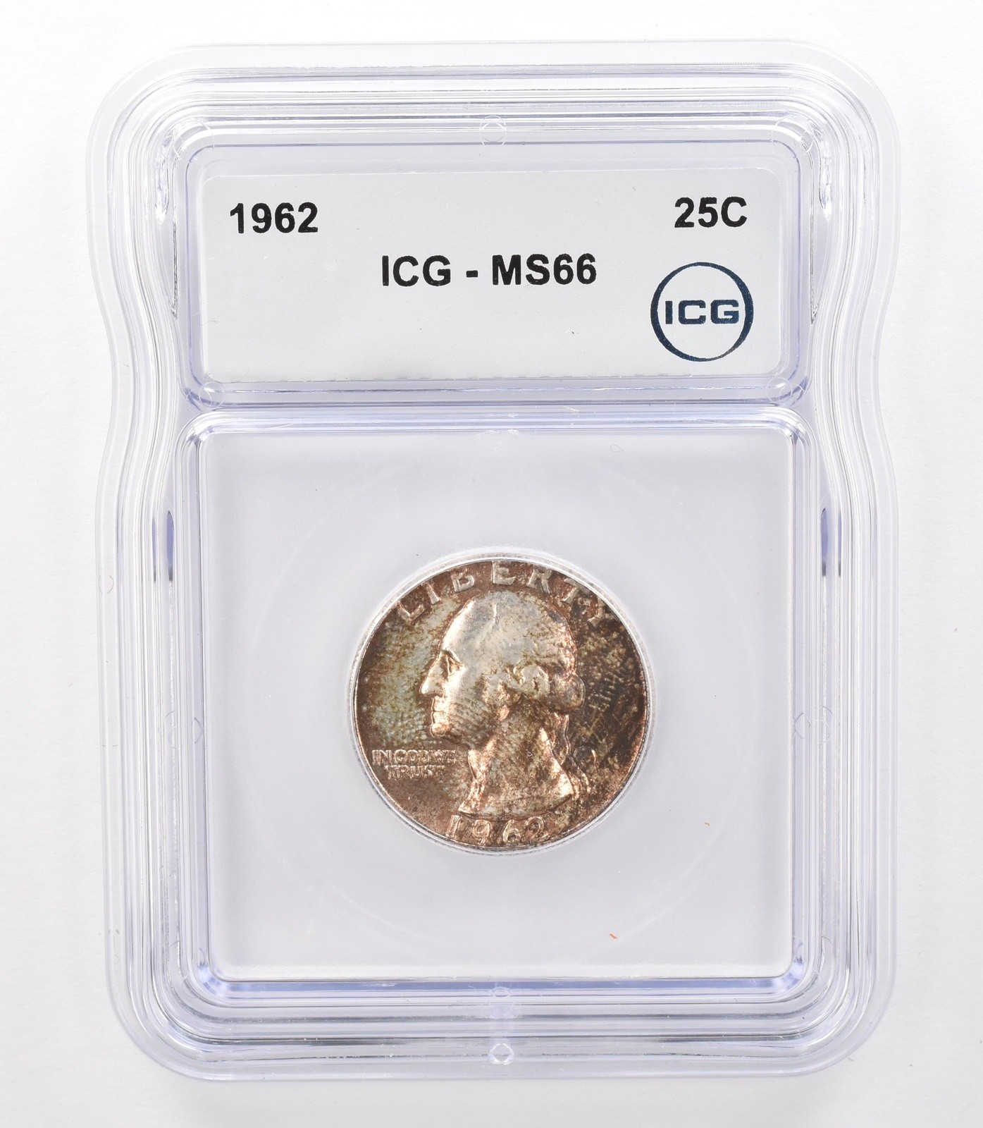 1962 Washington Quarter MS66 ICG Beautiful Tone *3160