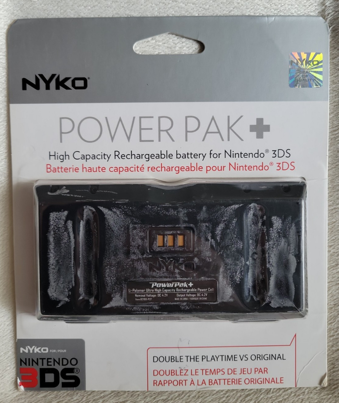 Nintendo 3ds Power Pack Nyko High Capacity Rechargeable Battery
