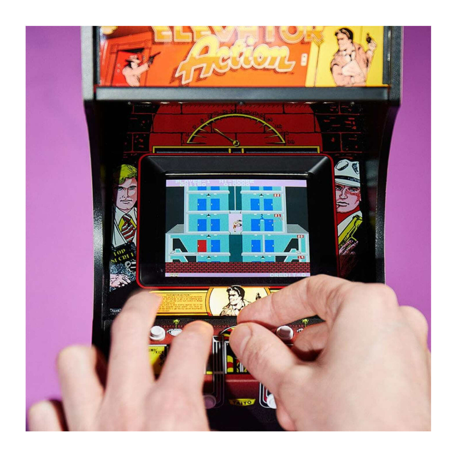 Numskull Quarter Arcades - Elevator Action Mini Arcade - 1/4 Scale Original ROM