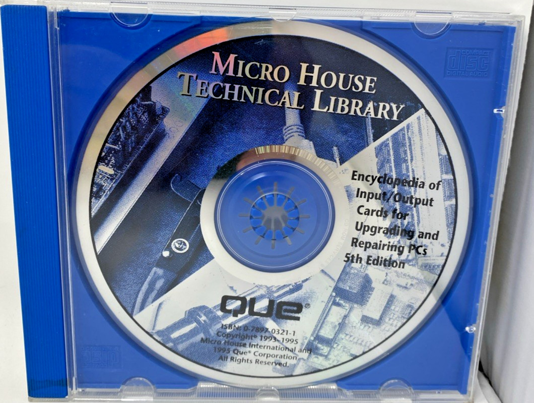 Vtg. MICRO HOUSE TECHNICAL LIBRARY CD 5th Edition 1995 NOS