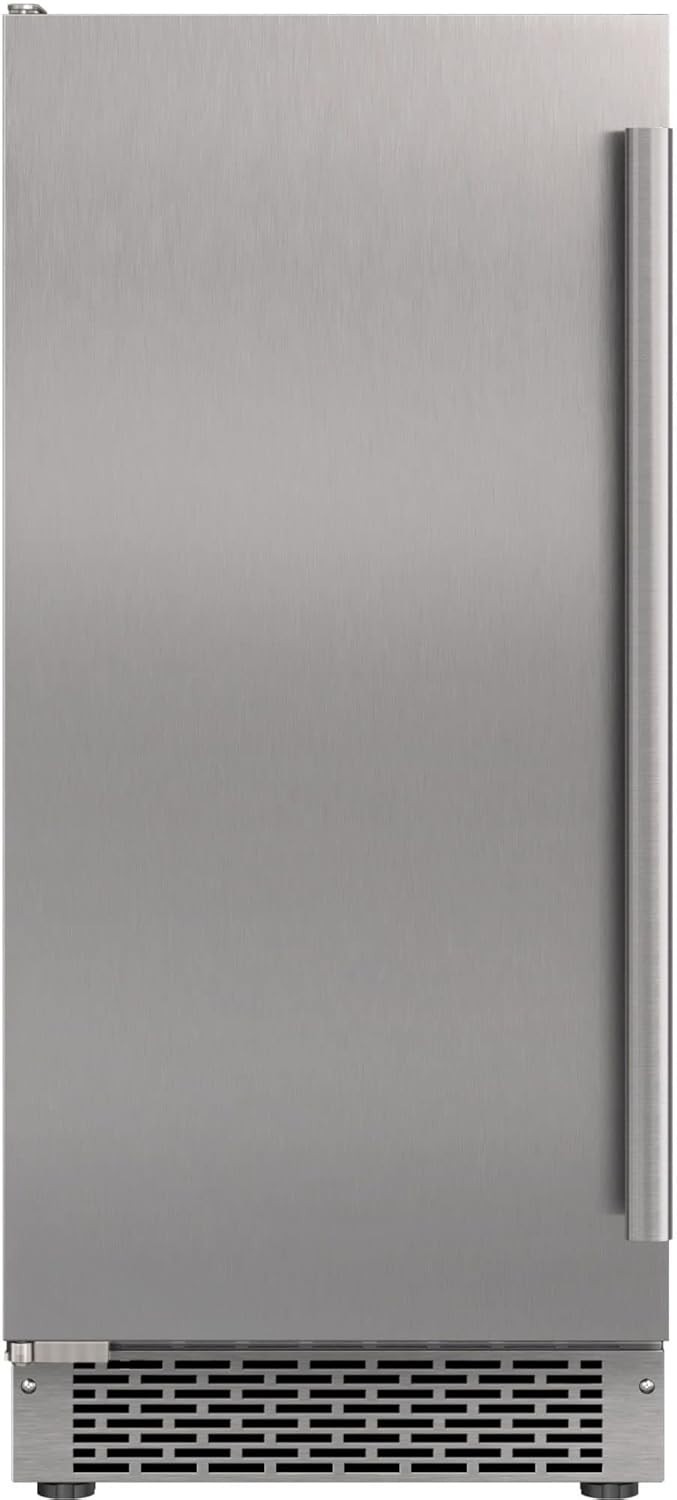 Avallon AIMG151GILH 15"W 26 Lbs. Capacity Left Hinge Ice Maker Stainless Steel