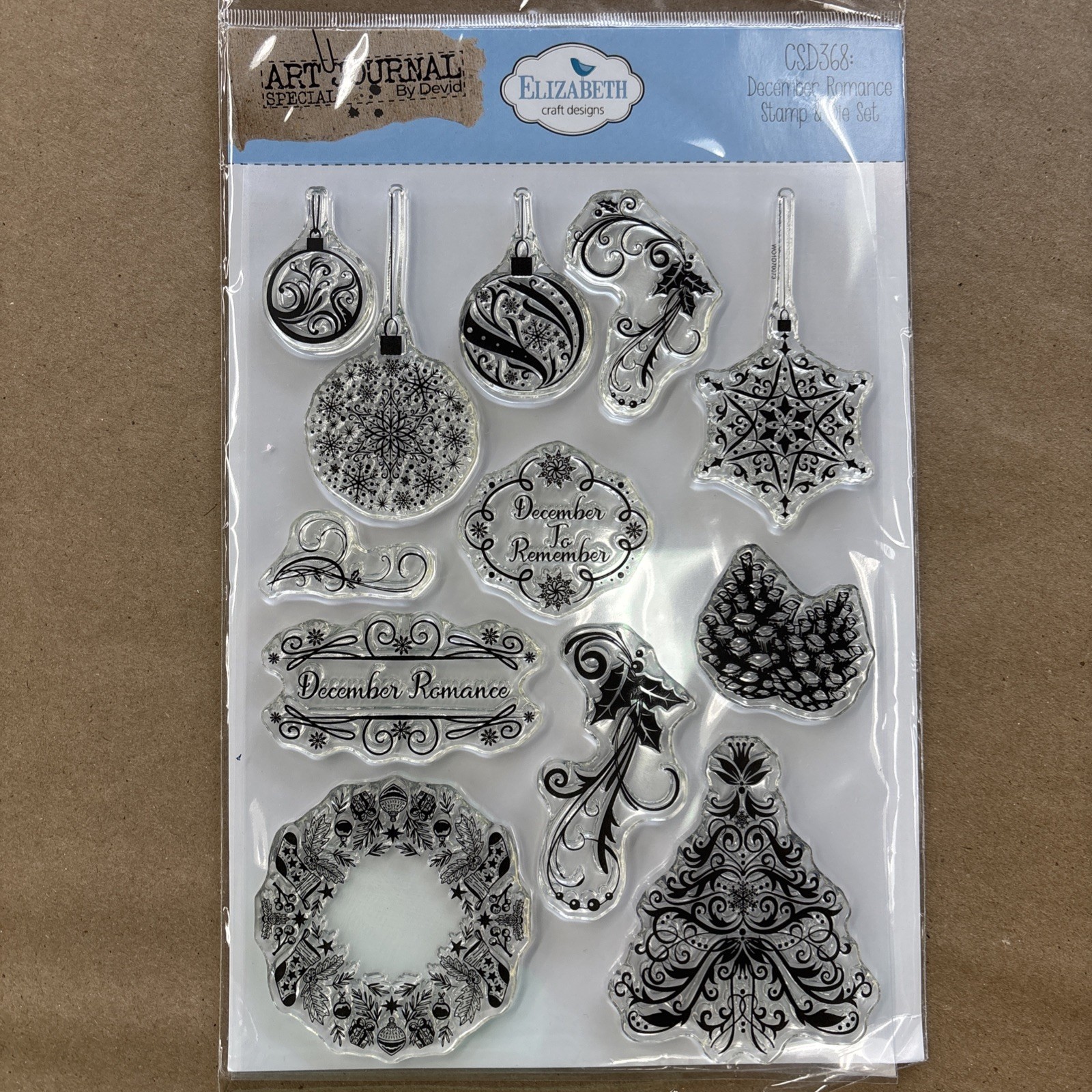 Elizabeth Craft Designs Stamp & Die Set - December Romance CSD368 By Devid NEW