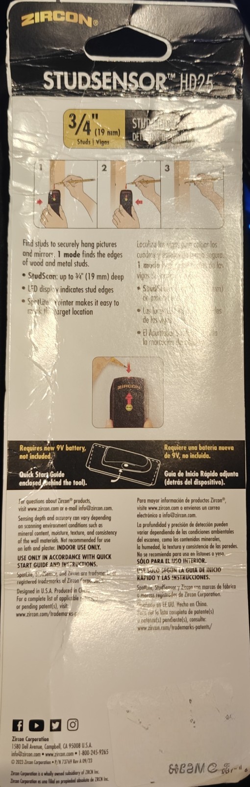 zircon studsensor hd55 stud finder
