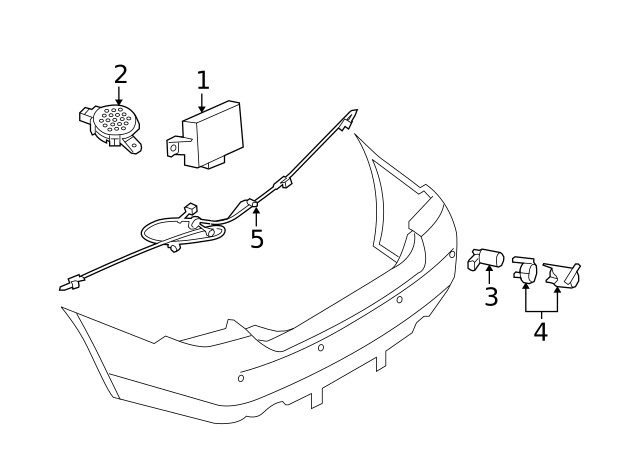 Genuine Ford Parking Aid System Speaker 3F2Z-15K864-BA
