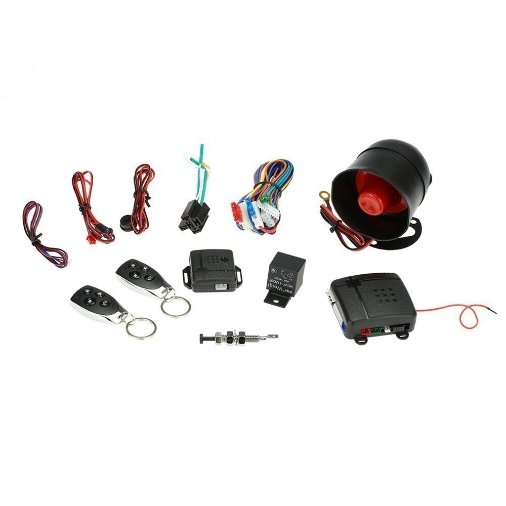 Universal Auto Car Alarm Security System 12V Keyless Entry Engine Start With Key