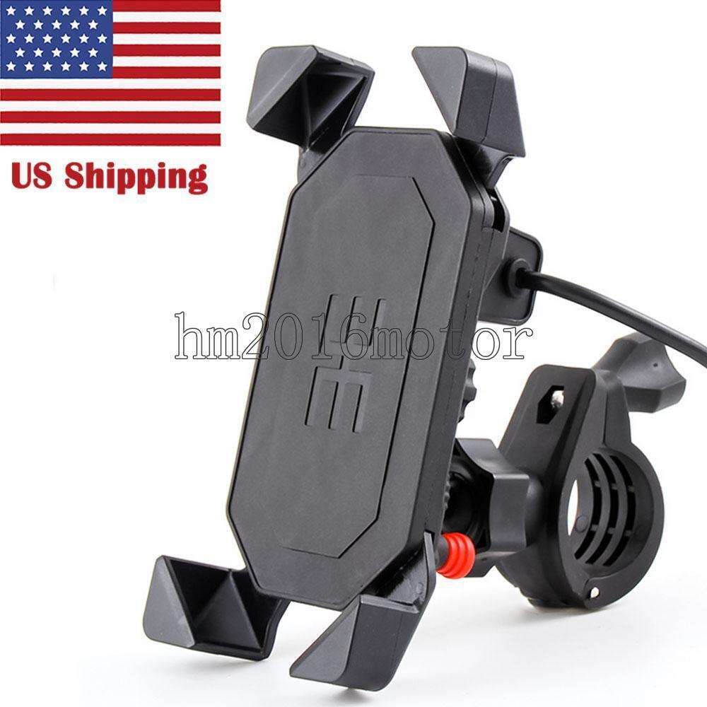 Motorcycle Phone Holder USB Charger For Harley Touring Road Street Glide King